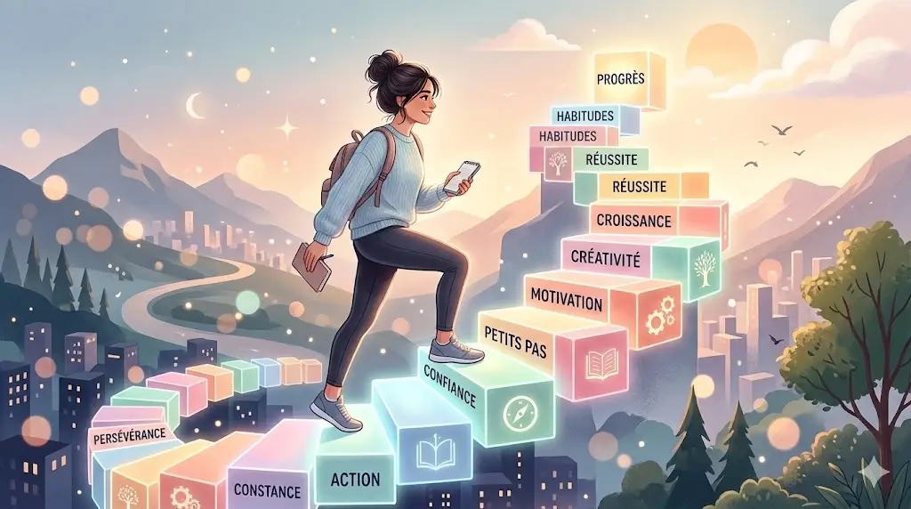illustration de l'ascention que peu avoir une femme